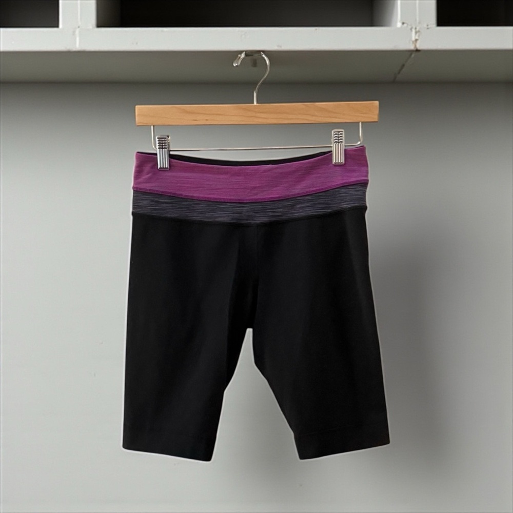 Lululemon Women’s Biker Shorts! Purple Grey Black! Size 6!